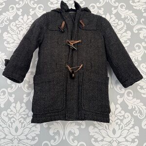Gap‎ Kids Wool Charcoal Herringbone Pea Coat
